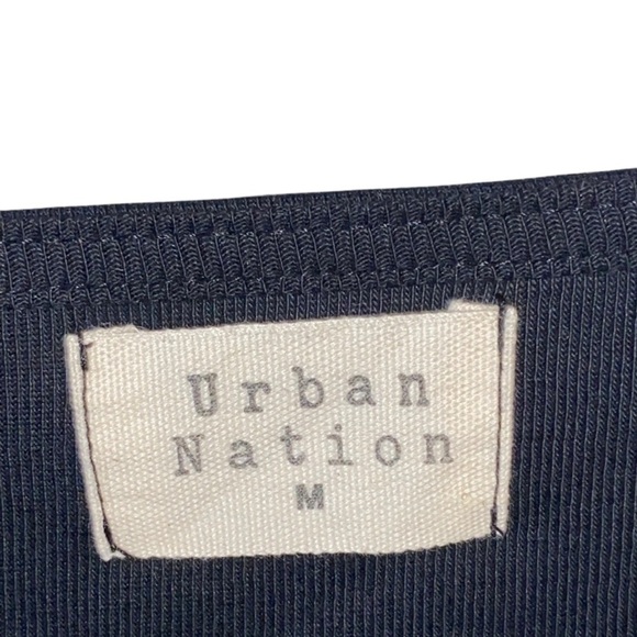 Urban Nation Long Sleeve  Black 100% Cotton  double  Tie-Front Top / shrug - Picture 3 of 7